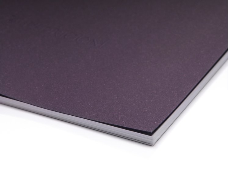 Schreibblock mit auberginefarbenem Deckblatt - DIN A4