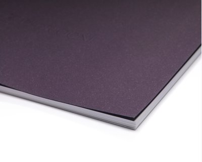 Schreibblock mit auberginefarbenem Deckblatt - DIN A4