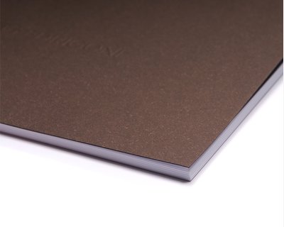 Schreibblock mit schokobraunfarbenem Deckblatt - DIN A4