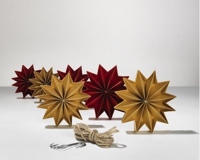Weihnachtssterne "SIRIO PEARL, Aurum + Red Fever", 6er Set